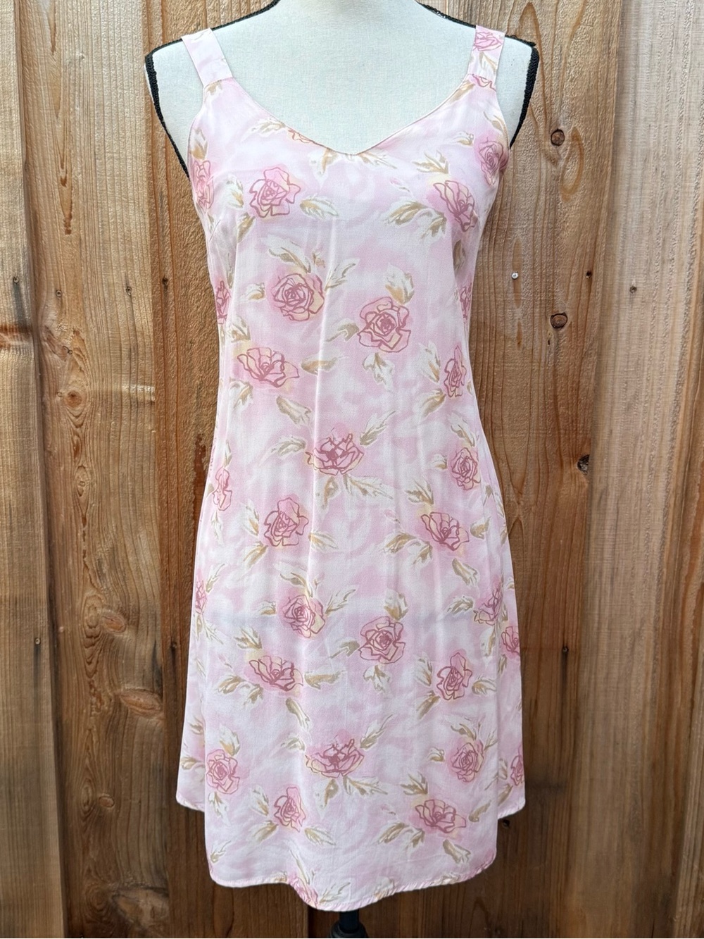 Women's Pink Floral Slip Dress